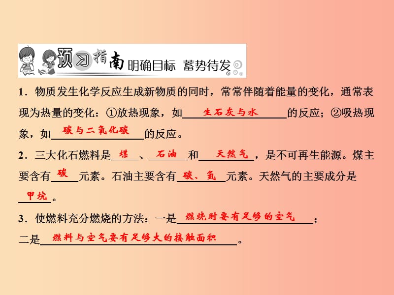 九年级化学上册 第7单元 燃料及其利用 课题2 燃料的合理利用与开发 第1课时 化石燃料的利用作业 .ppt_第2页