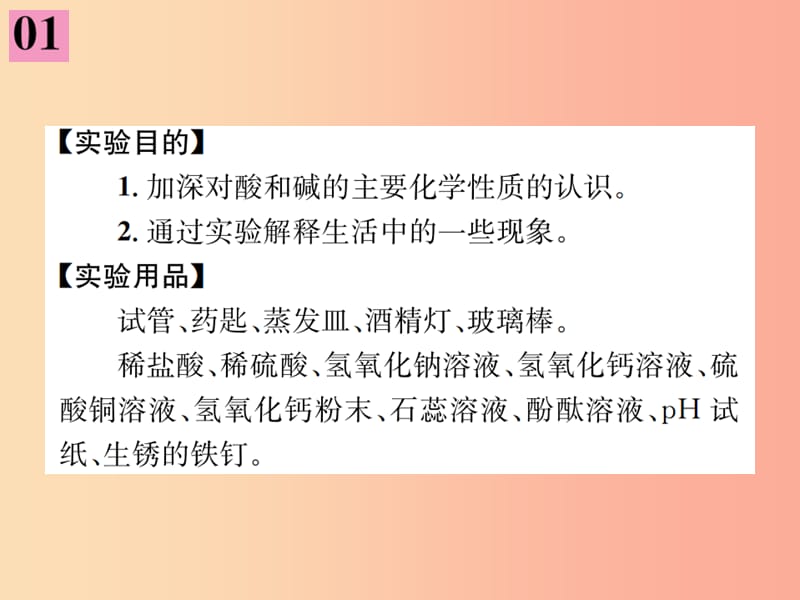 2019届九年级化学下册第十单元酸和碱实验活动6酸碱的化学性质复习课件 新人教版.ppt_第2页