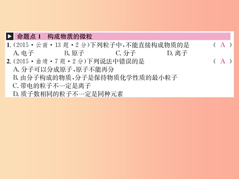 云南专版2019年中考化学总复习教材考点梳理第三单元物质构成的奥奥秘课件.ppt_第2页