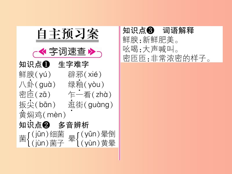 毕节专版2019年八年级语文上册第四单元16昆明的雨习题课件新人教版.ppt_第2页