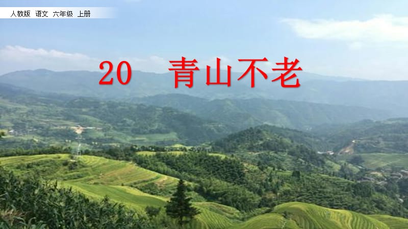 六年级上册语文课件-20 青山不老人教（部编版） (共41张PPT)PPT课件_第2页