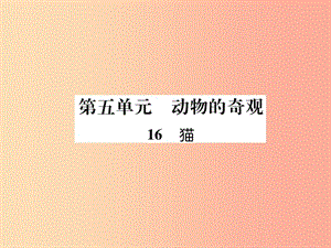 2019年七年級語文上冊 第五單元 16 貓習(xí)題課件 新人教版.ppt