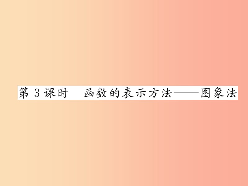 2019秋八年级数学上册 第12章 一次函数 12.1 函数 第3课时 函数的表示方法—图象法作业课件（新版）沪科版.ppt_第1页