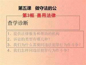 八年級道德與法治上冊 第二單元 遵守社會(huì)規(guī)則 第五課 做守法的公民 第3框 善用法律課件 新人教版 (2).ppt