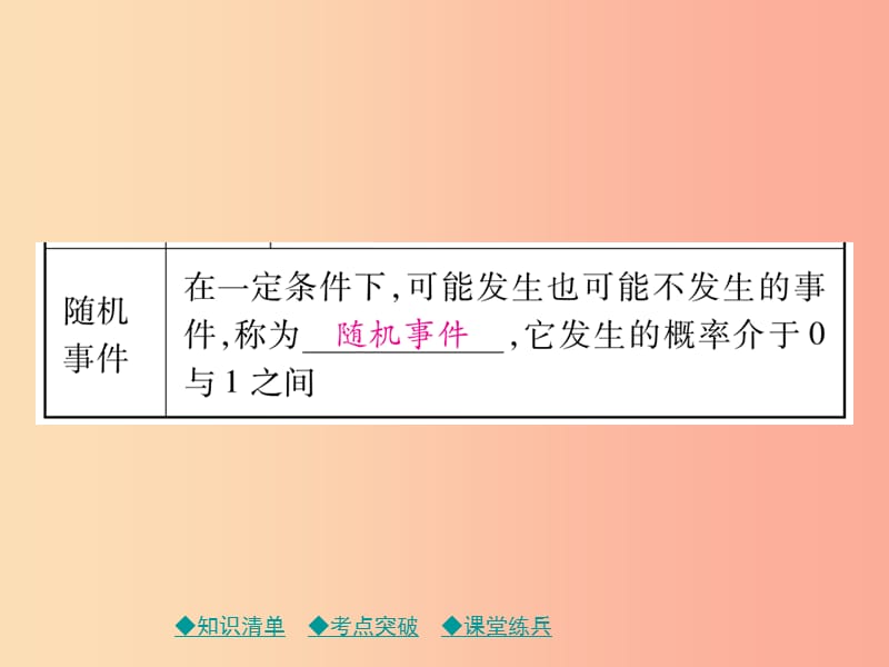 2019年中考数学总复习 第一部分 考点梳理 第六章 统计与概率 第33课时 概率课件.ppt_第3页