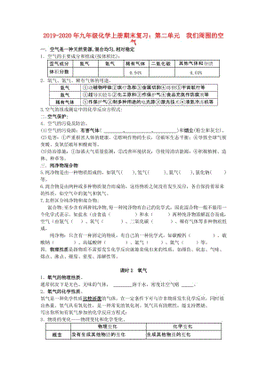 2019-2020年九年級化學(xué)上冊期末復(fù)習(xí)：第二單元 我們周圍的空氣.doc