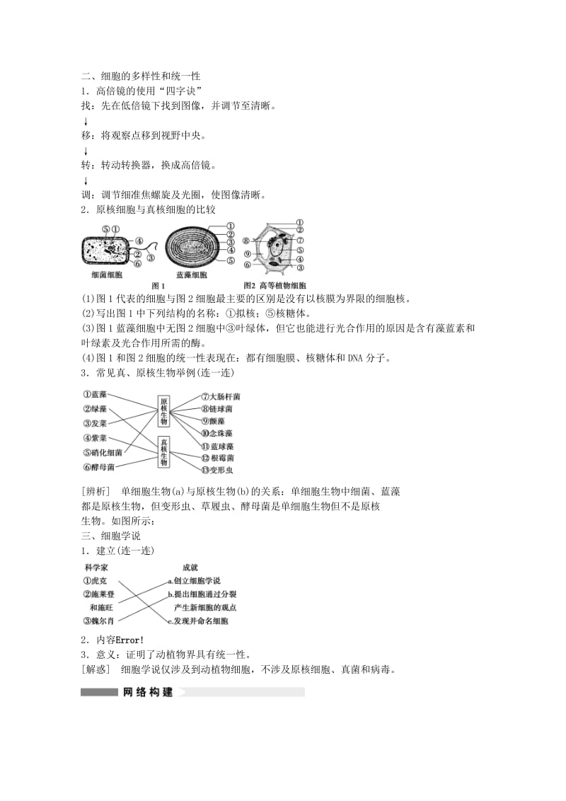 2019-2020年高考生物大一轮复习 第一单元 第1讲 走近细胞和组成细胞的分子教案.doc_第2页