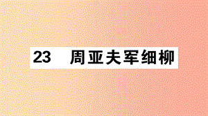 江西專版八年級語文上冊第六單元23周亞夫軍細(xì)柳習(xí)題課件新人教版.ppt