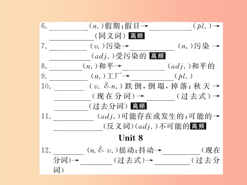 山东省2019年中考英语总复习 第一部分 系统复习 成绩基石 八上 第7讲 Unit 7-8课件.ppt_第3页