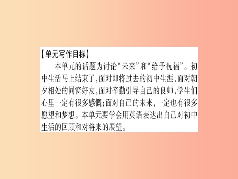 2019秋九年级英语下册Unit10GetReadyforthe写作指导与演练作业课件新版冀教版.ppt_第2页