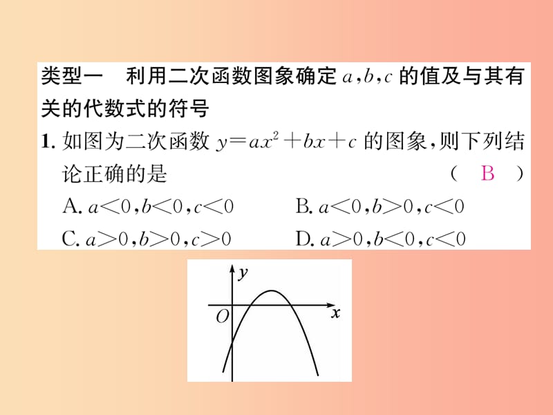 2019秋九年级数学上册专题训练1二次函数图象信息题习题课件新版沪科版.ppt_第2页