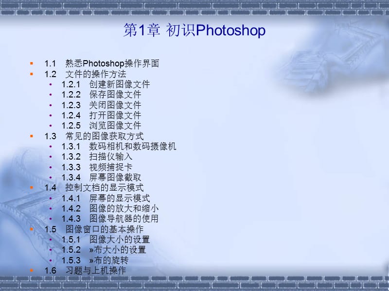 hotoshop学习第1章Photoshop操作基础.ppt_第1页