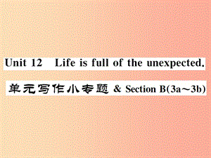 安徽專版2019年秋九年級(jí)英語全冊(cè)Unit12Lifeisfulloftheunexpected寫作小專題習(xí)題課件 人教新目標(biāo)版.ppt