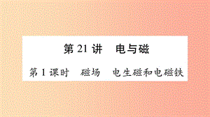 2019年中考物理 第21講 電與磁（第1課時(shí)）教材課后作業(yè)課件.ppt