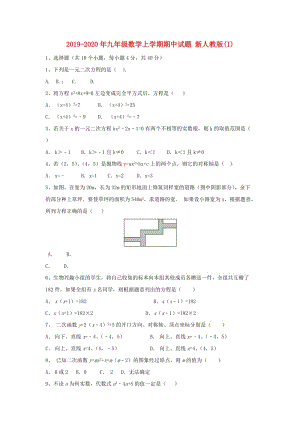 2019-2020年九年級數(shù)學上學期期中試題 新人教版(I).doc