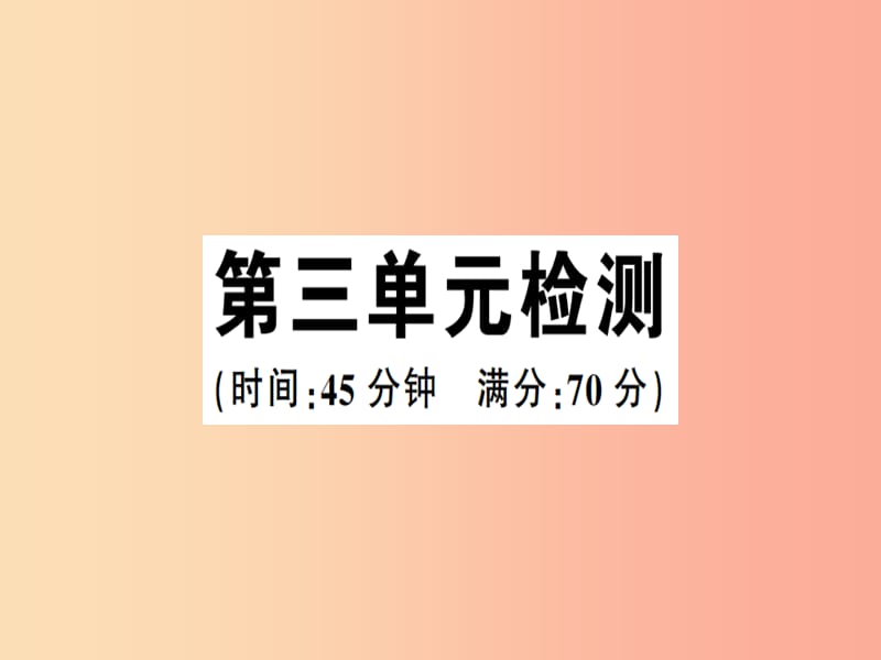 2019年春八年级历史下册第三单元中国特色社会主义道路检测同步训练课件新人教版.ppt_第1页