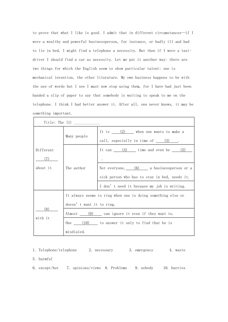 2019-2020年高考英语二轮复习 七选五类任务型阅读选练（1）.doc_第3页