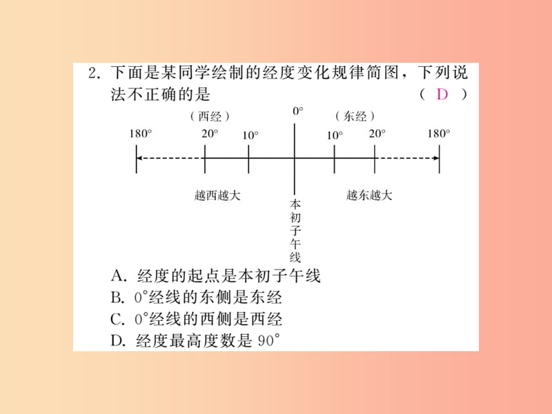 2019中考地理一轮复习 第1章 地球和地图（第1课时地球和地球仪）习题课件.ppt_第2页