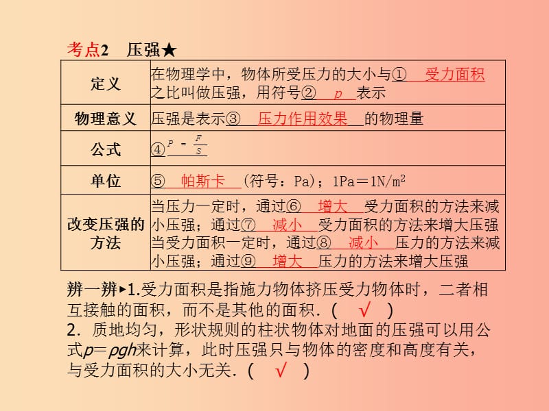 山东省泰安市2019年中考物理一轮复习 第9章 压强（第1课时）课件.ppt_第3页