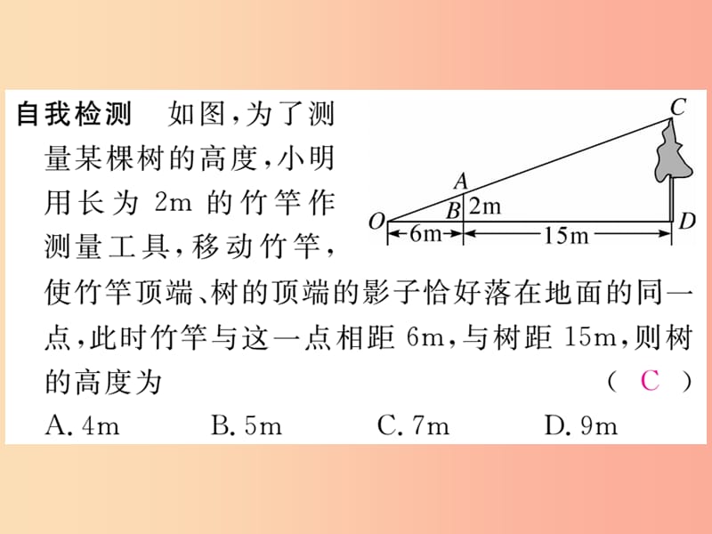 2019秋九年级数学上册第24章解直角三角形24.1测量习题讲评课件新版华东师大版.ppt_第3页