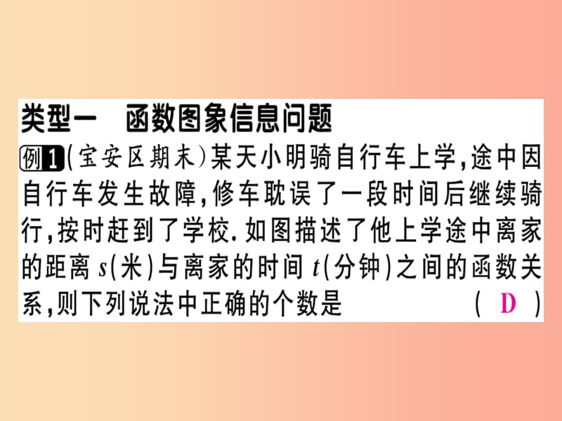 广东专版八年级数学上册微专题函数图象信息及易错问题中考热点习题讲评课件（新版）北师大版.ppt_第2页