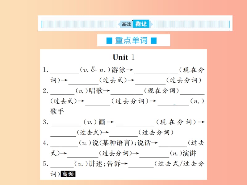 山西省2019中考英语二轮复习 七下 Unit 1-4复习课件 人教新目标版.ppt_第1页