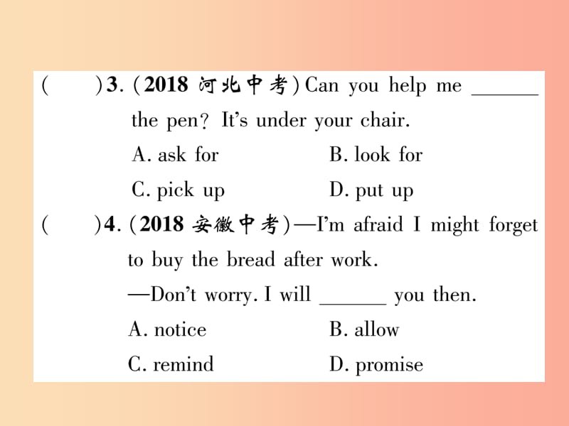 宜宾专版2019届中考英语总复习第一篇教材知识梳理篇组合训练13八下Units5_6精练课件.ppt_第3页