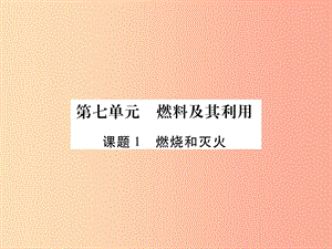 2019年秋九年級(jí)化學(xué)上冊(cè) 7.1 燃燒和滅火課件 新人教版.ppt