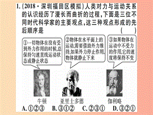 2019年八年級(jí)物理下冊(cè) 第八章 運(yùn)動(dòng)和力小結(jié)與復(fù)習(xí)習(xí)題課件 新人教版.ppt