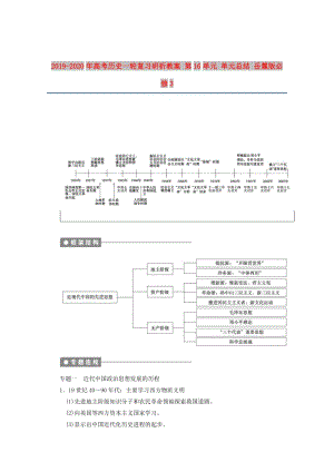 2019-2020年高考?xì)v史一輪復(fù)習(xí)研析教案 第16單元 單元總結(jié) 岳麓版必修3.doc