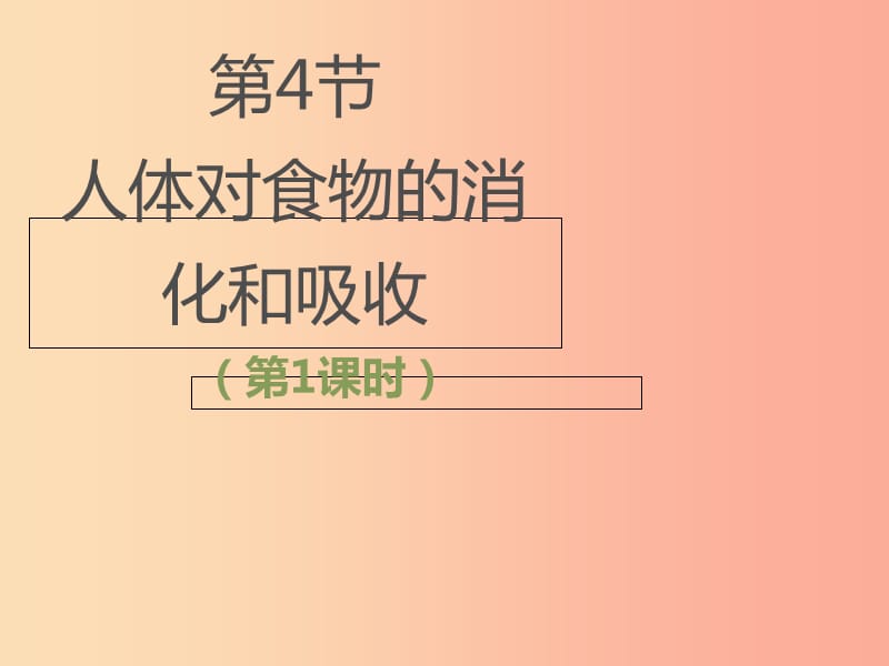 七年级生物上册3.5.4人体对食物的消化和吸收第1课时课件新版苏科版.ppt_第1页