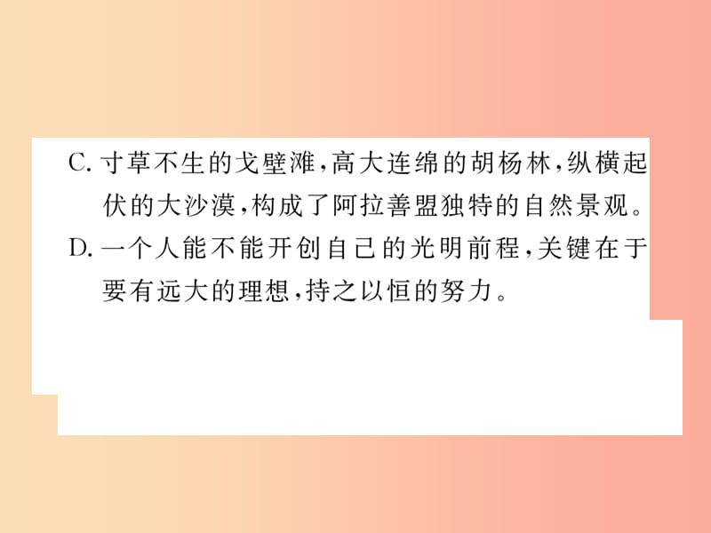 八年级语文下册 期末专题三 语病与标点习题课件 苏教版.ppt_第3页