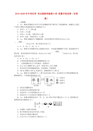 2019-2020年中考化學(xué) 考點(diǎn)跟蹤突破第9講 質(zhì)量守恒定律（含答案）.doc