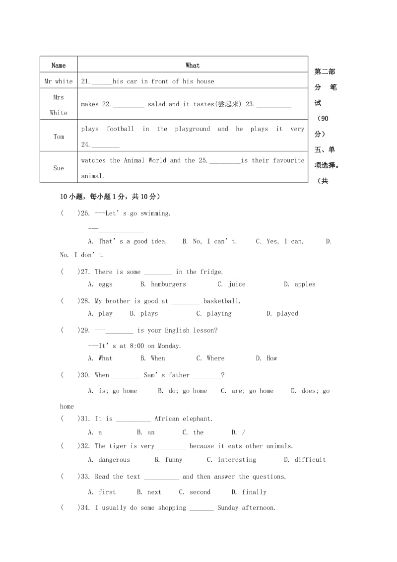 2019-2020年七年级英语12月月考试题外研版.doc_第3页