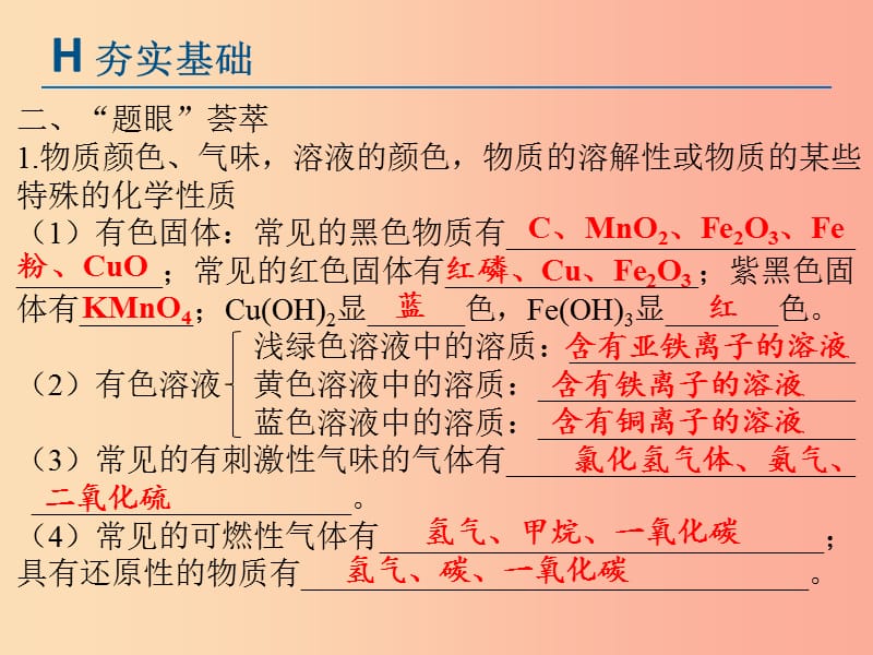 广东专版2019年中考化学总复习第七部分专题一推断题的常见题型课件.ppt_第3页