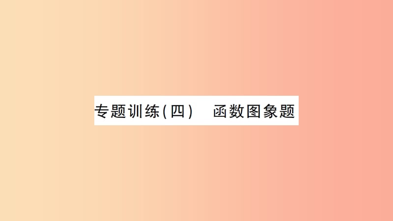 湖北省2019中考化学一轮复习 专题训练（四）函数图象题课件.ppt_第1页