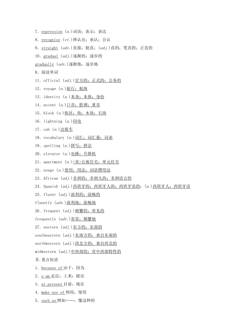 2019-2020年高考英语一轮复习 Unit 2 English around the world素材 新人教版必修1.doc_第3页