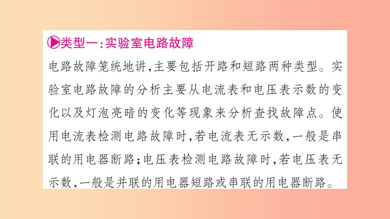 2019年九年级物理全册 专题七 电路故障分析习题课件（新版）沪科版.ppt_第2页