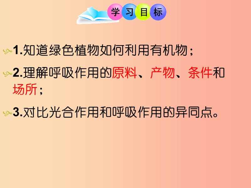 广东省汕头市七年级生物上册 3.5.2绿色植物的呼吸作用课件 新人教版.ppt_第3页