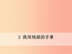 九年級(jí)語(yǔ)文下冊(cè) 第一單元 2 我用殘損的手掌課件 新人教版.ppt