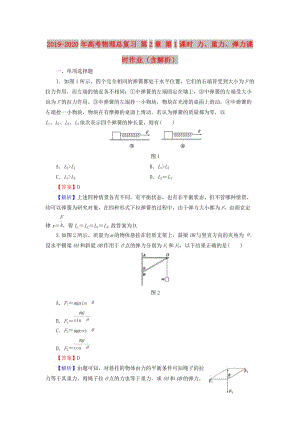 2019-2020年高考物理總復(fù)習(xí) 第2章 第1課時 力、重力、彈力課時作業(yè)（含解析）.doc