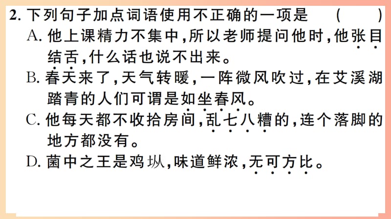 江西专版八年级语文上册第四单元16昆明的雨习题课件新人教版.ppt_第3页