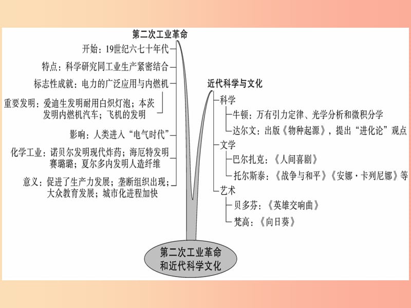 九年级历史下册 第二单元 第二次工业革命和近代科学文化小结习题课件 新人教版.ppt_第2页