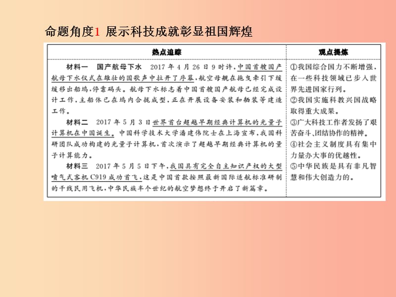 中考政治 第二部分 突破重点专题 赢取考场高分 板块四 科教建设 专题一 科技引领未来 创新驱动发展课件.ppt_第3页