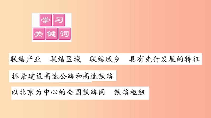 2019年八年级地理上册 第4章 第3节 交通运输业（第1课时）习题课件（新版）湘教版.ppt_第3页