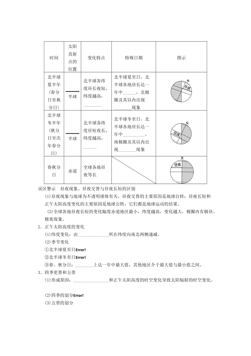 2019-2020年高考地理一轮复习教案 地球公转的地理意义 鲁教版.doc_第2页