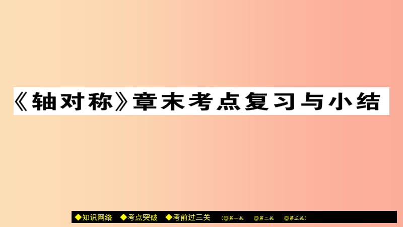 八年级数学上册第十三章轴对称章末考点复习与小结课件 新人教版.ppt_第1页