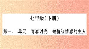 安徽省2019中考道德與法治總復(fù)習(xí) 七下 第1-2單元 青春時光 做情緒感的主人知識梳理課件.ppt