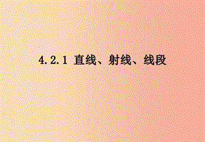 江西省七年級數(shù)學上冊 第四章 圖形的認識初步 4.2 直線、射線、線段 4.2.1 直線、射線、線段課件 新人教版.ppt