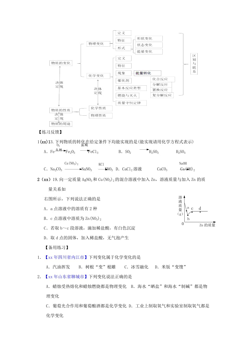 2019-2020年中考化学一轮复习专题汇编专题3物质的性质与变化.doc_第3页